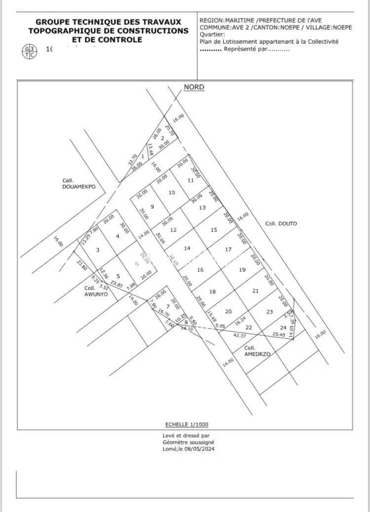 Je mets en vente des parcelles de terrain à 900 mètres du goudron noepe lome togo