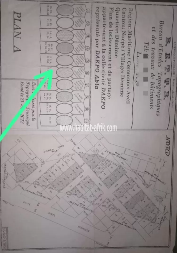 Je mets en vente des parcelles de terrain à demimé 3km du goudron poste noepe togo
