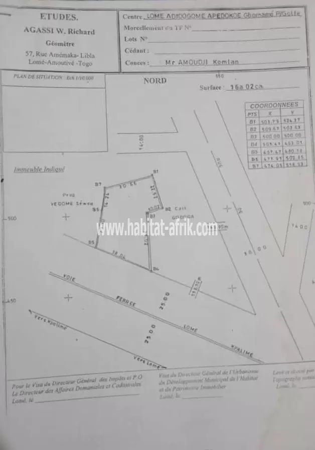 A VENDRE 2 LOTS 3/4 À ADIDOGOMÉ - ATIGANGOMÉ (parcelle bien positionné)