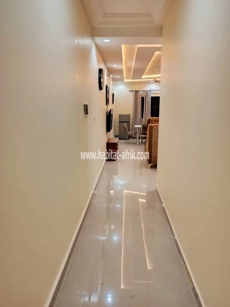 Je mets en location un appartement meublé de deux (2) chambres salon équipée scindé à l’étage situé à avedji cito 100m du goudron Lome togo 