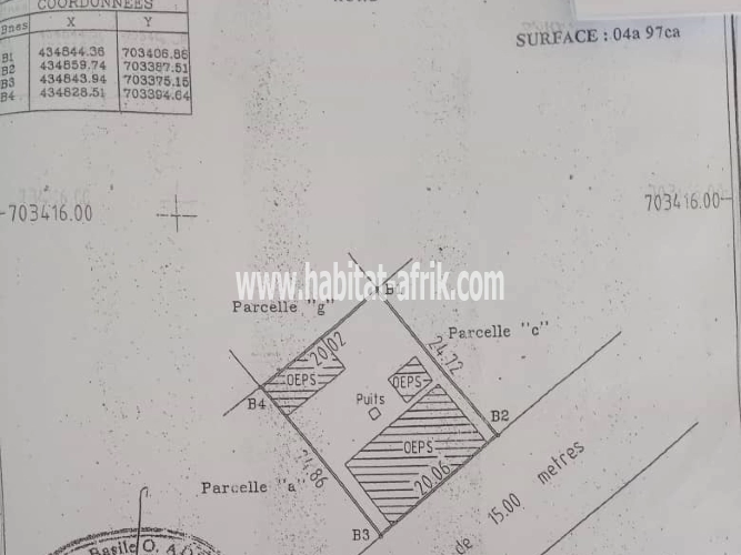 PARCELLE GBEGAMEY AU BORD DES PAVÉS