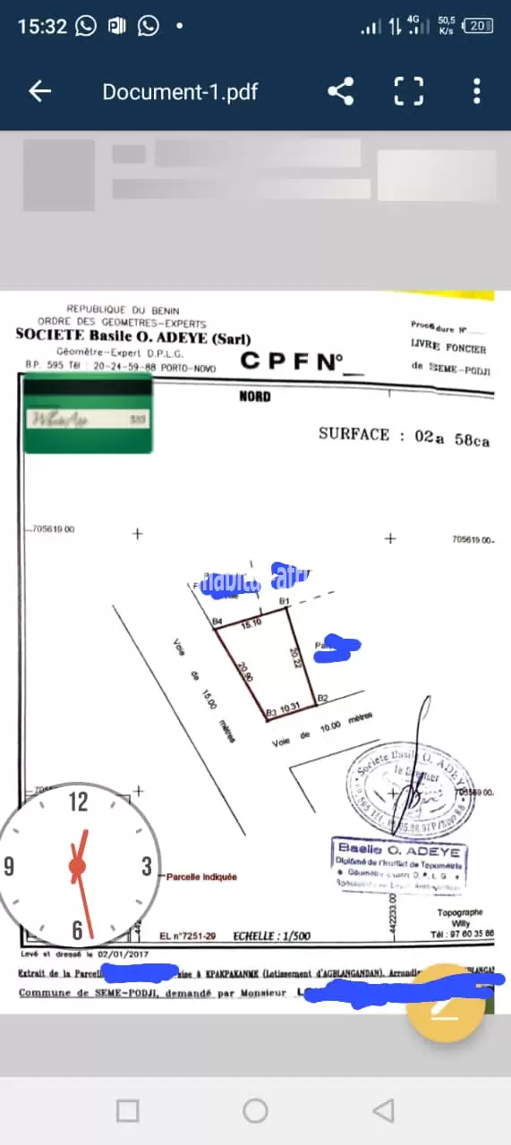 PARCELLE EN ANGLE DE RUE À AKPAKPA AGBLANGANDAN 