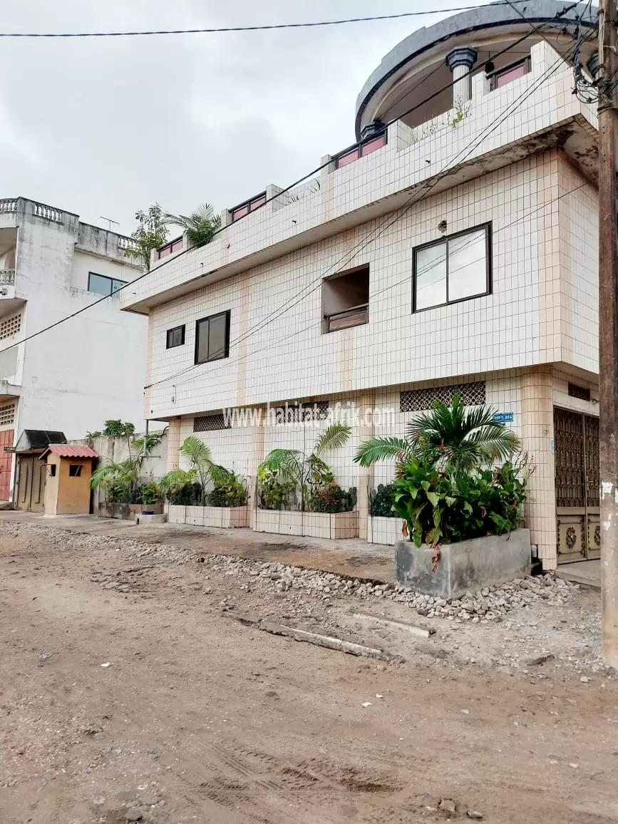 BELLE VILLA R+2 EN ANGLE DE RUE, 3ÈME POSITION DES PAVÉS À GBÈDJROMÈDÉ COTONOU BÉNIN 