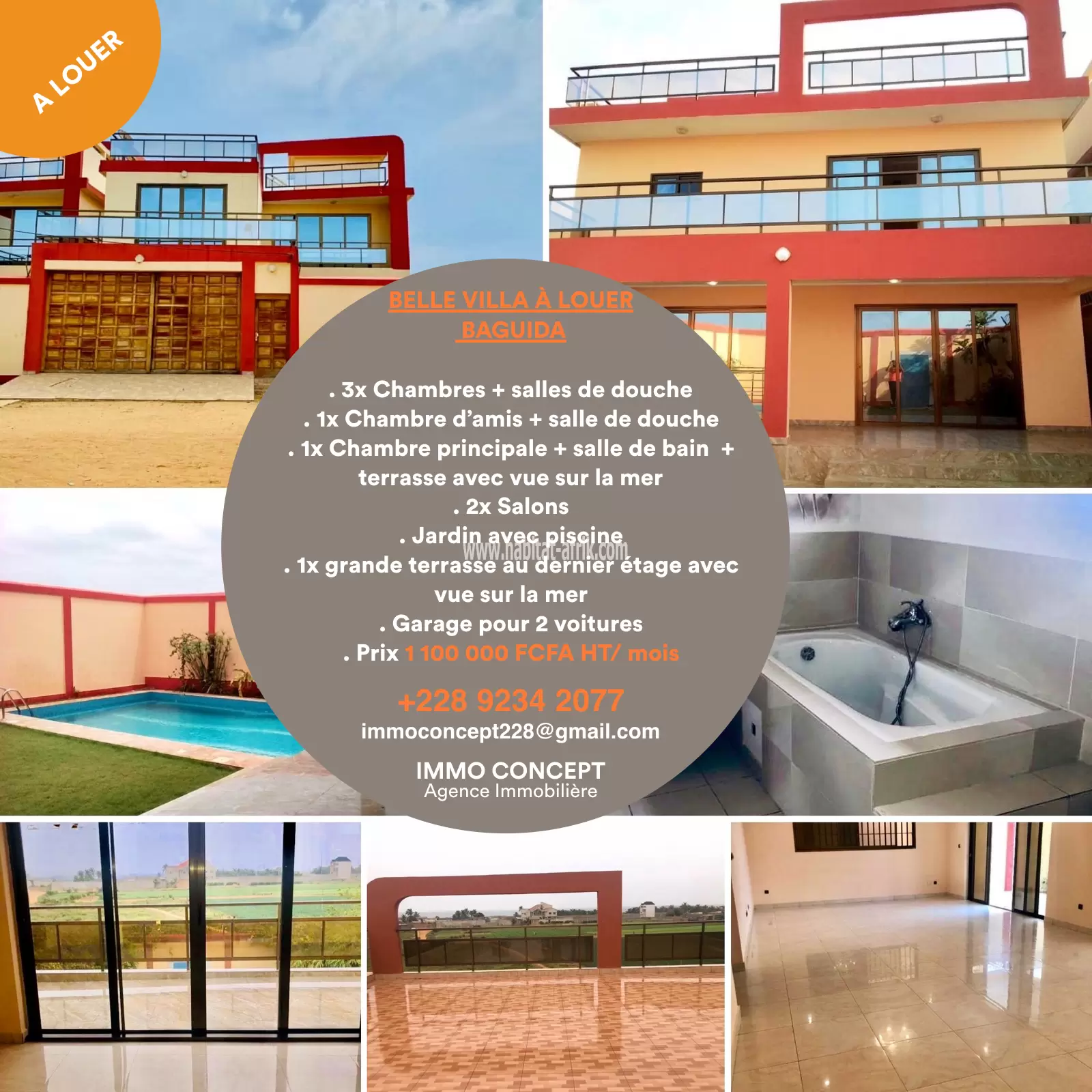 Location villa baguida 05 chambres