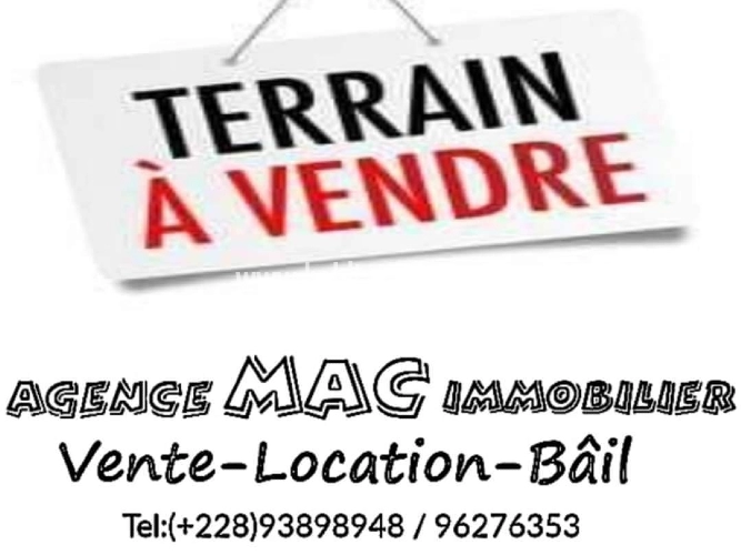 Terrain à vendre avec titre foncier à kégué Lomé-Togo 