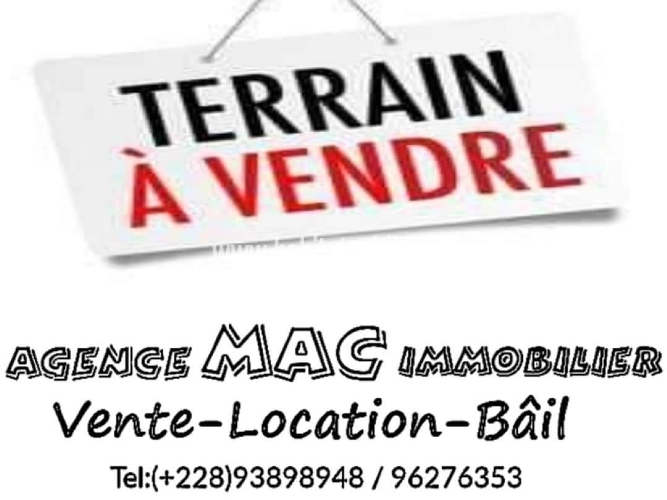 Terrain à vendre 4 lots collé 2400m² et 15 lots collés à adetikopé 