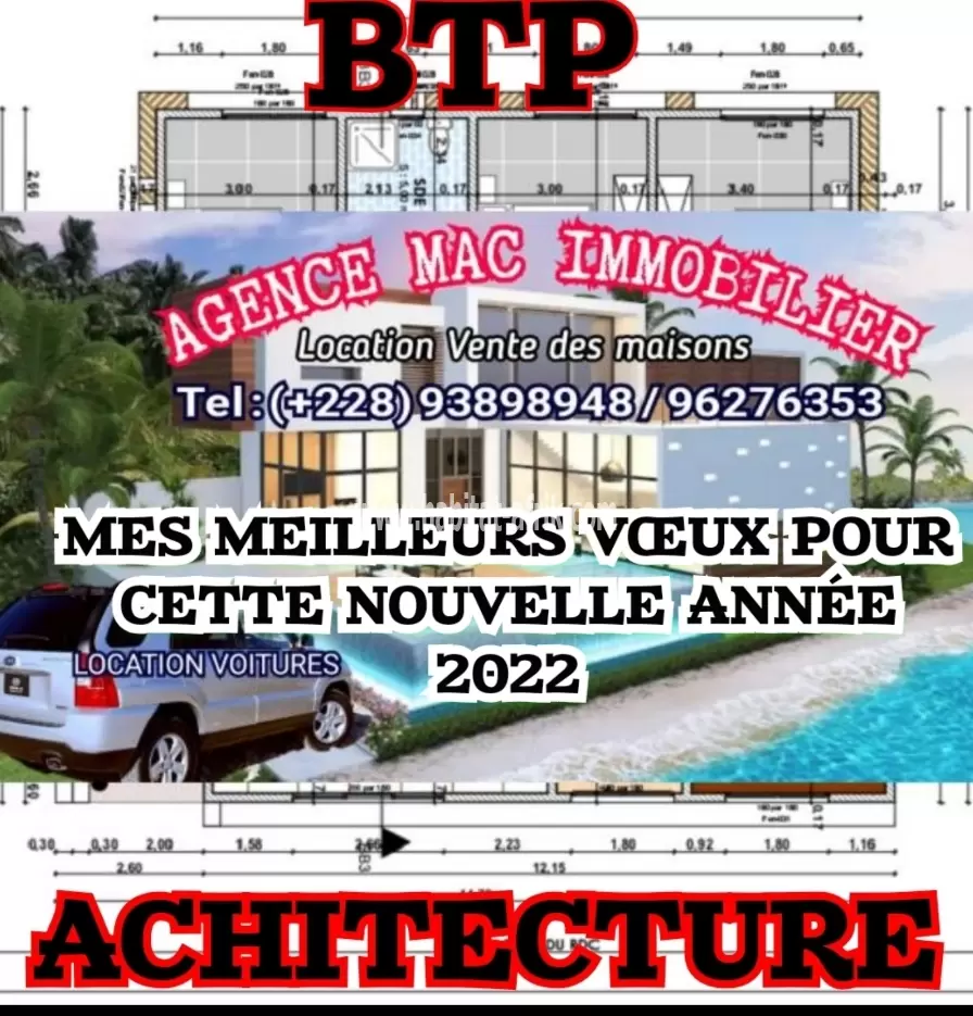 Maison duplex a vendre construction récente a forever 190 000 000f avec titre foncier* Lomé-Togo 