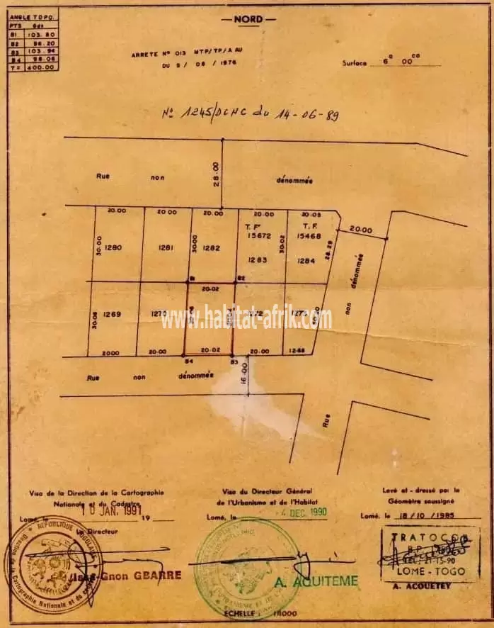 Je mets en vente une parcelle de terrain un (1) lot à agbelepedo LOME TOGO