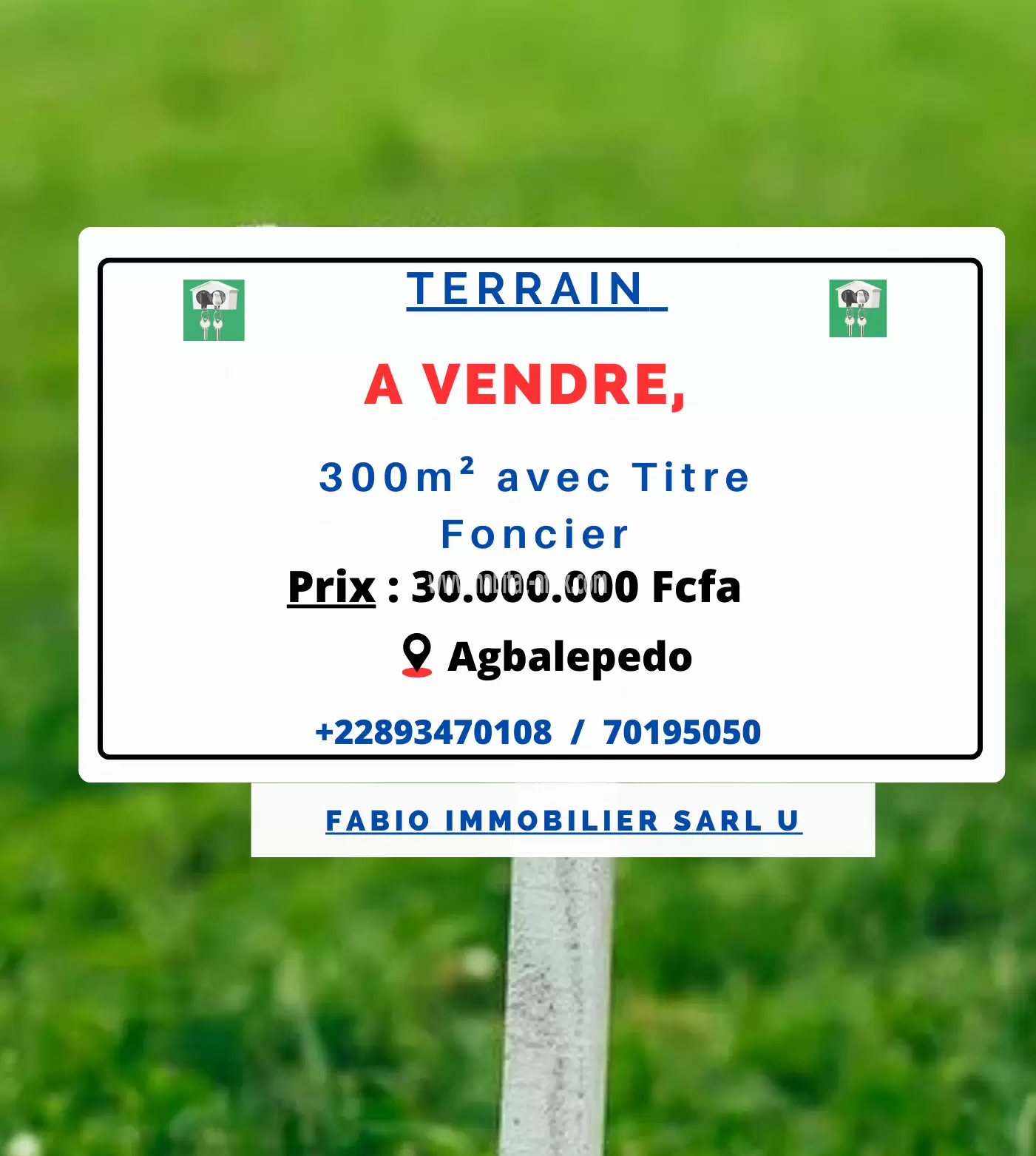 TERRAIN A VENDRE A AGBALEPEDO