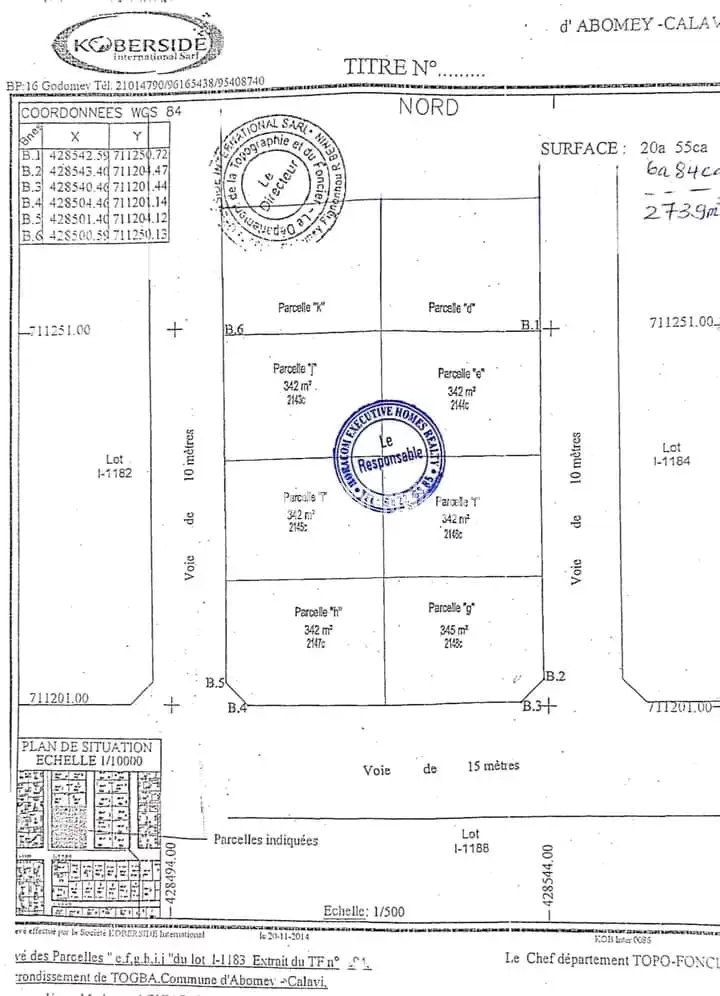 8 PARCELLES DÉJÀ LOTIES ET RECASÉES À VENDRE, DJADJO - ZONE CHEZ ARÈS - CALAVI 