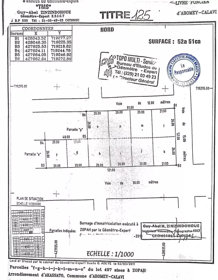 10 PARCELLES DÉJÀ LOTIES ET RECASÉES À VENDRE, ZOPAH - LYCÉE CHINOIS - AKASSATO