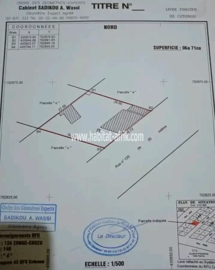 PARCELLE DÉJÀ LOTIE & RECASÉE À VENDRE, ZONGO