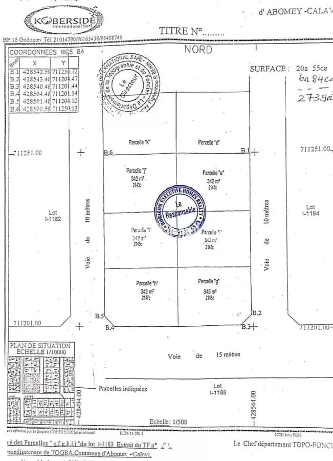 8 PARCELLES DÉJÀ LOTIES ET RECASÉES À VENDRE, DJADJO - ZONE CHEZ ARÈS - CALAVI 