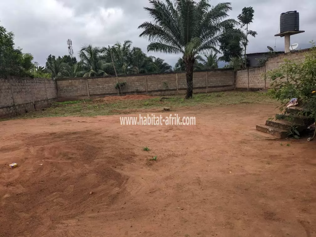 Terrain clôturé de 1 lot avec 2 pièces dallées inachevée à vendre à Zanguéra(Lomé-Togo)