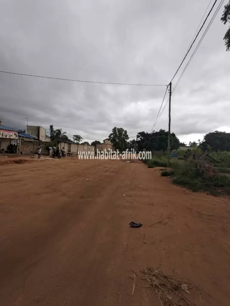 Terrain clôturé de 1 lot avec 2 pièces dallées inachevée à vendre à Zanguéra(Lomé-Togo)