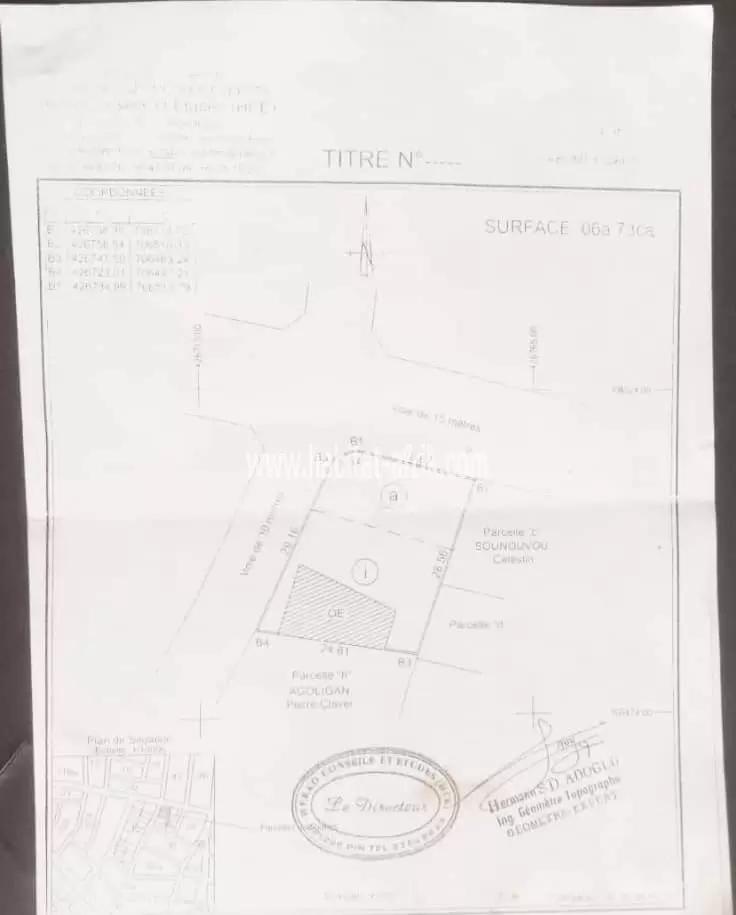 : *????GRANDE OPPORTUNIT????** ????????  Mise en  vente urgente une parcelle de  673 m2 au bord du goudron Talon et sur angle de rue parfait. 